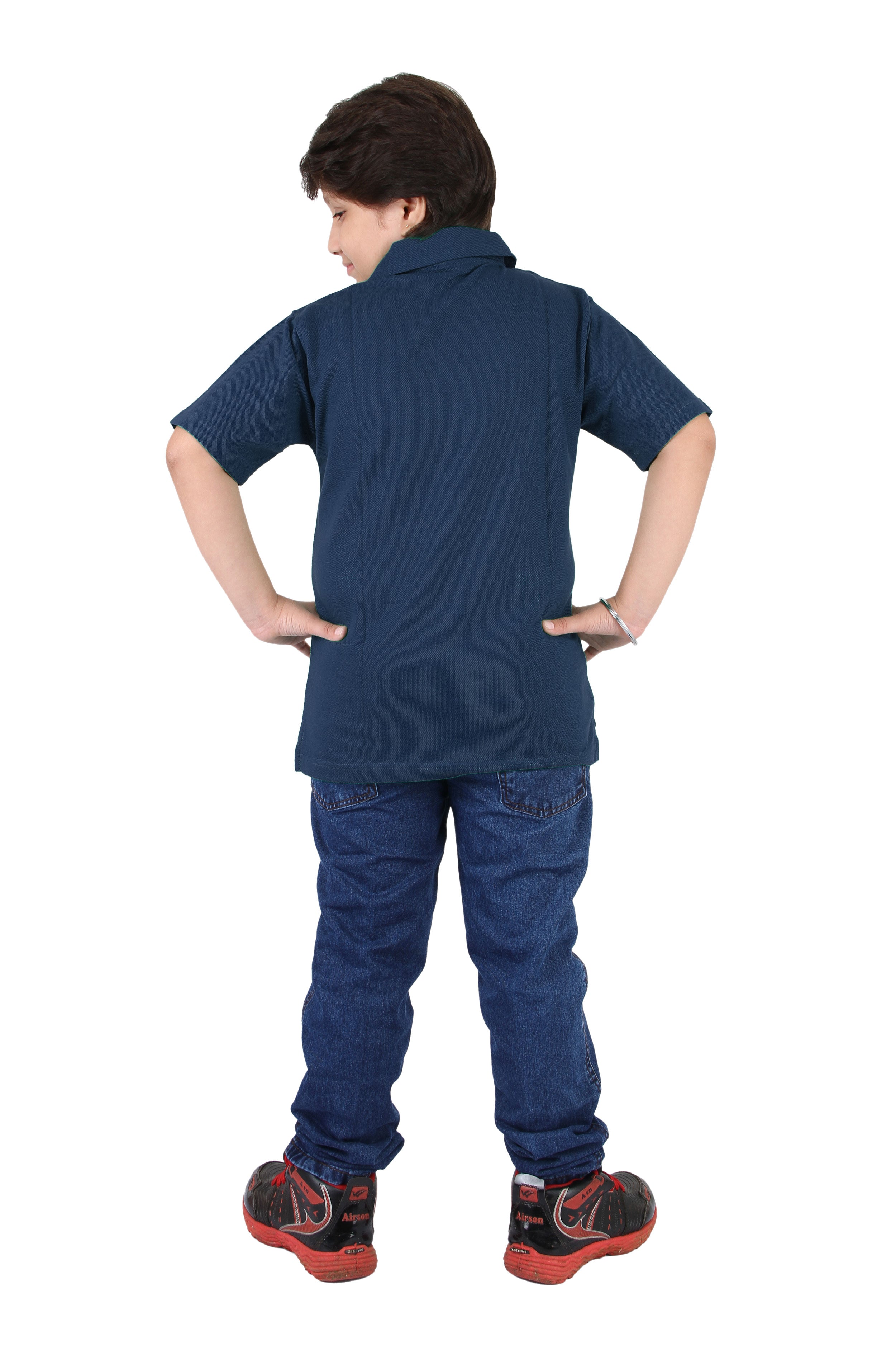 Navy Blue Collar T-Shirt