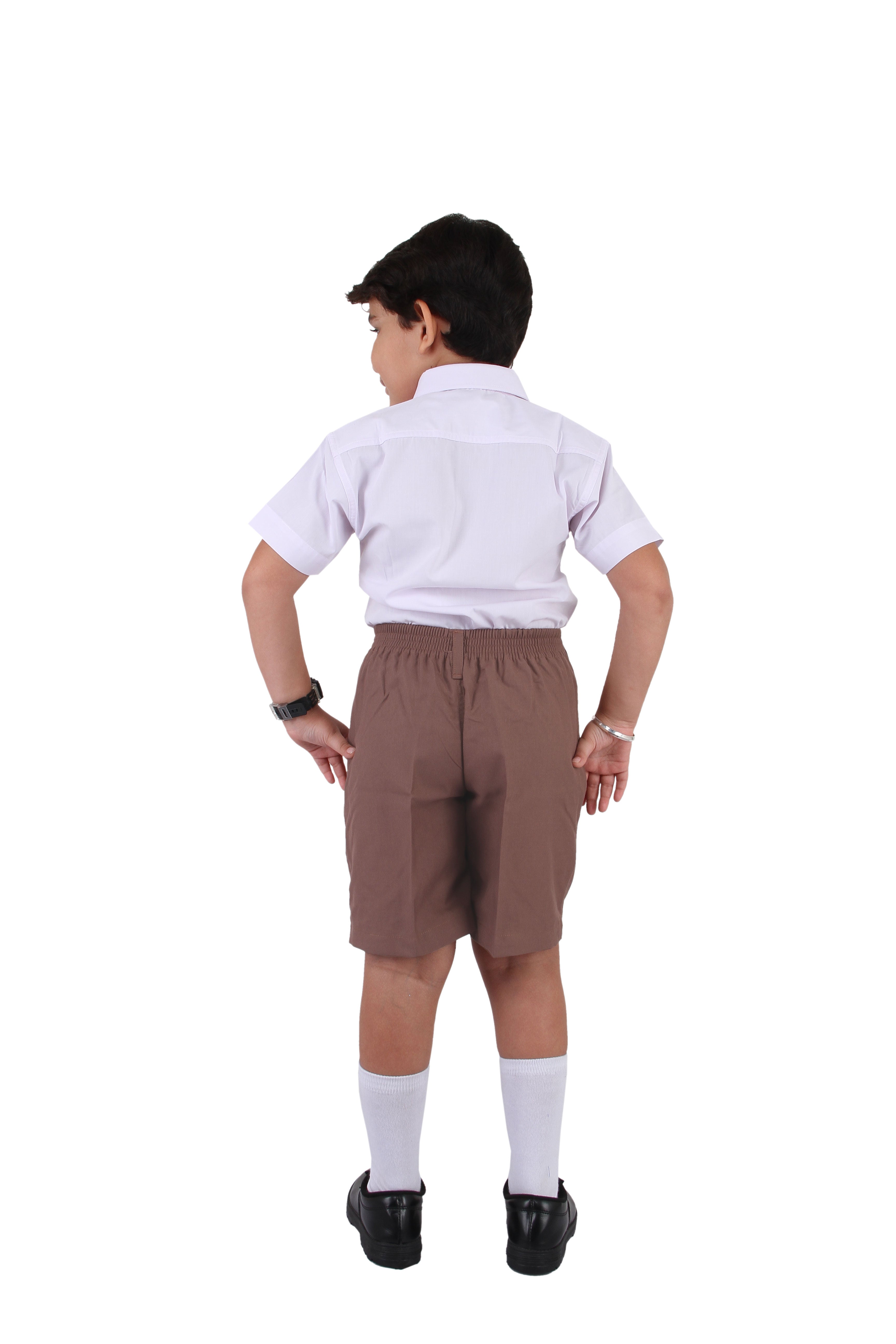 Comfortable Chocolate Brown Shorts with Elastic Waist and Pockets