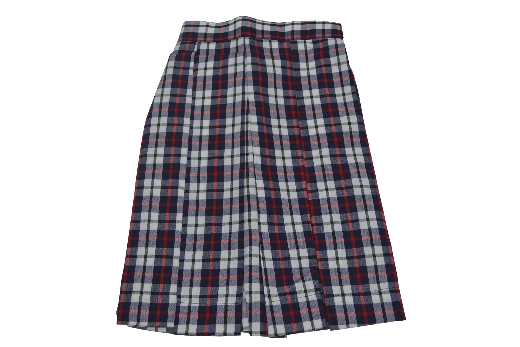 White Blue Checks Skirt