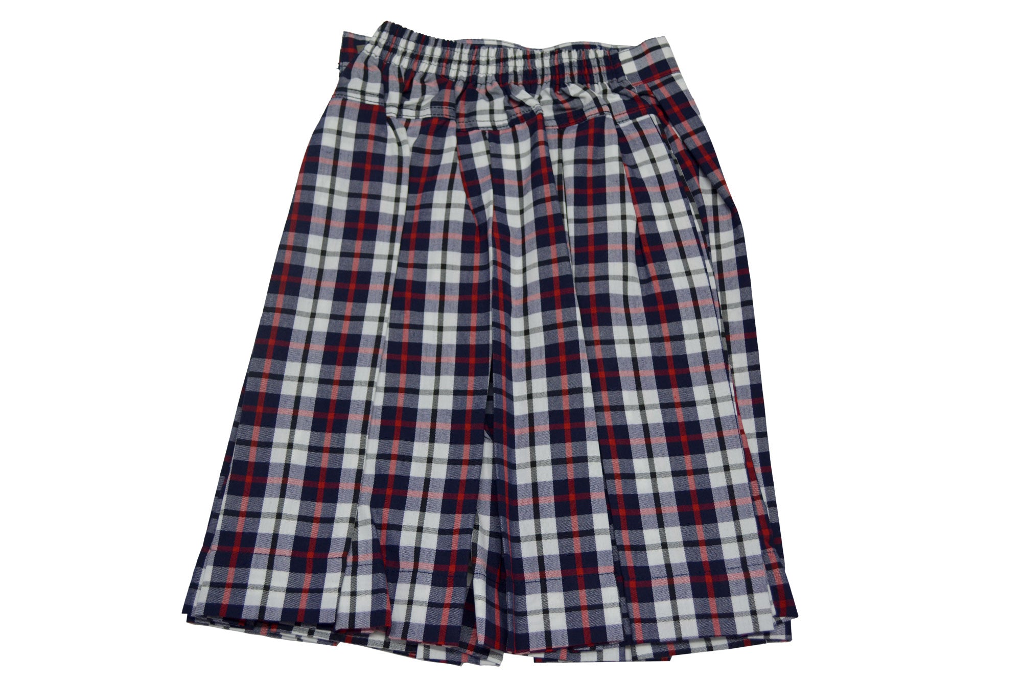 White Blue Checks Skirt