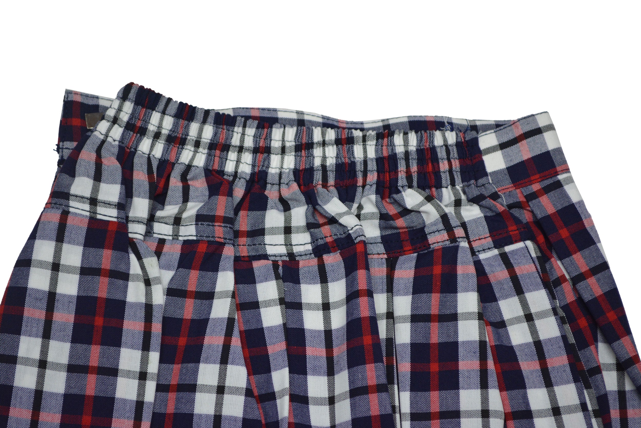 White Blue Checks Skirt