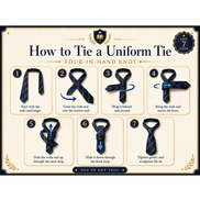 Navy Blue School Tie with Red Stripes