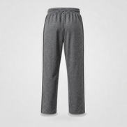Dark Grey Melange Uniform Track Pants with Black Piping