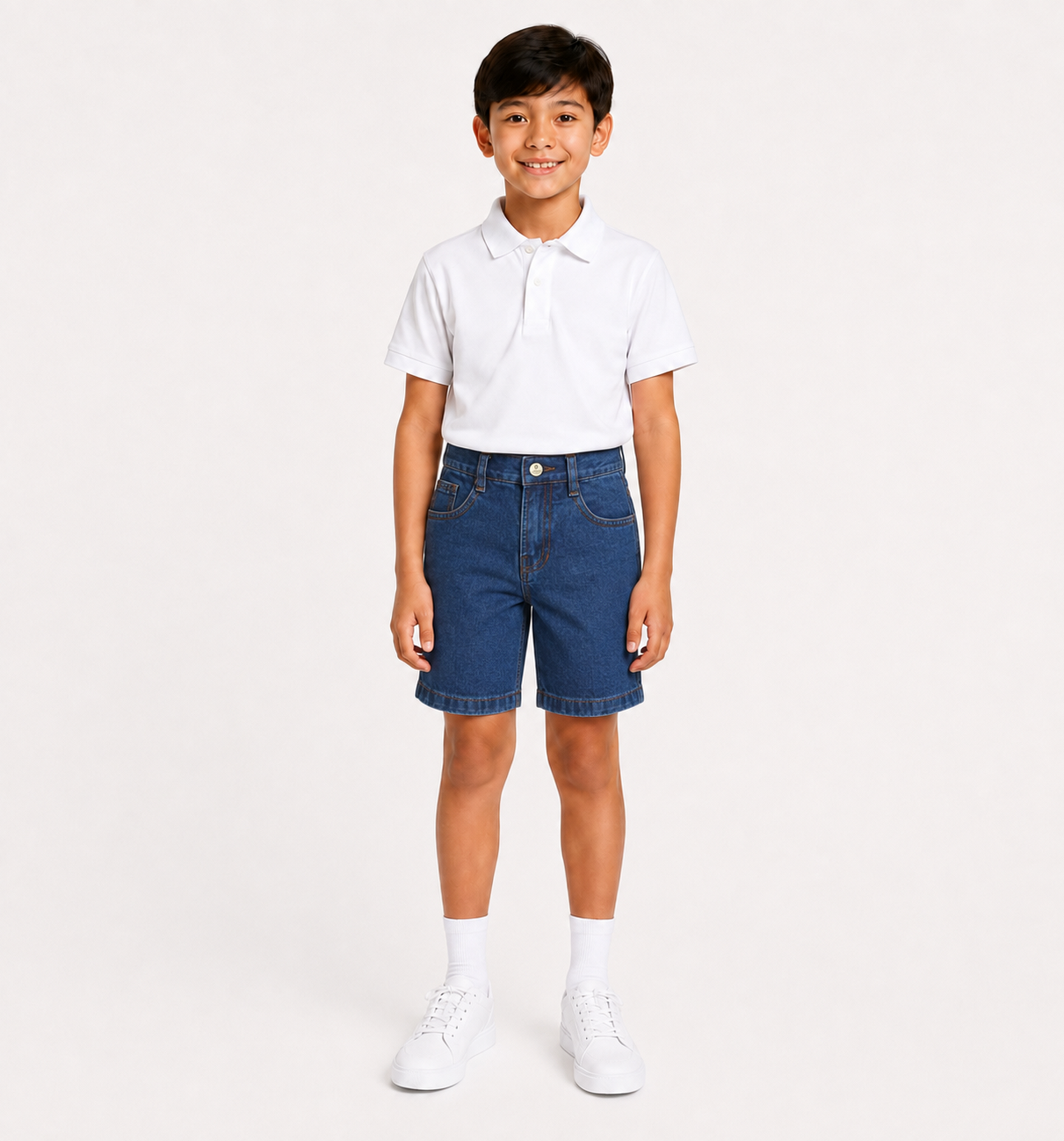 Denim Uniform Shorts