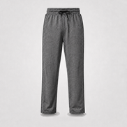 Dark Grey Melange Uniform Track Pants with Black Piping