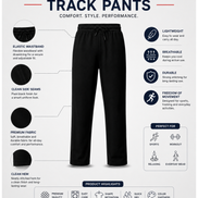 Black Uniform Track Pants