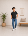 Black Polo Uniform T-Shirt