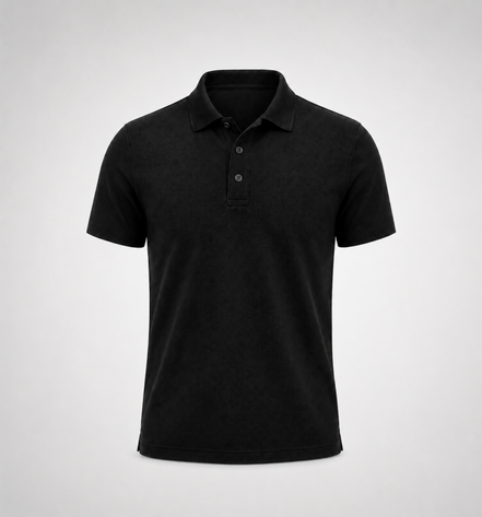 Black Polo Uniform T-Shirt