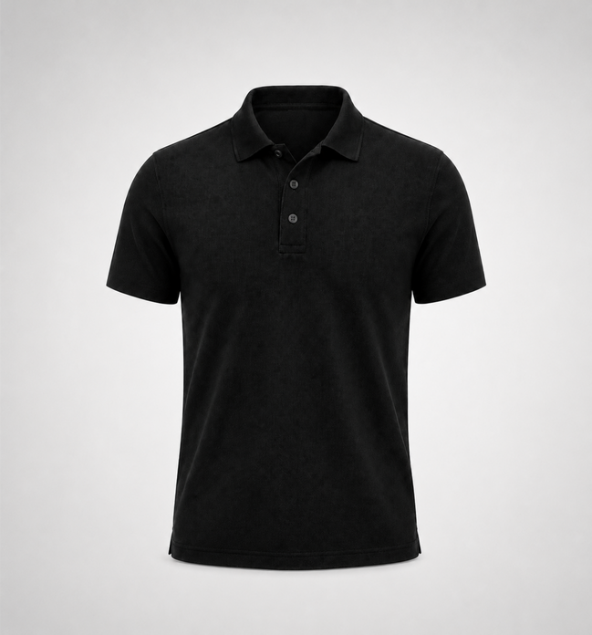Black Polo Uniform T-Shirt
