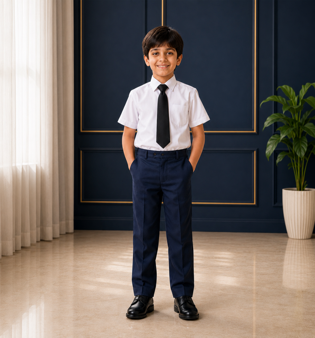 Black Pre-Tied School Uniform Tie