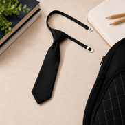 Black Pre-Tied School Uniform Tie