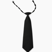Black Pre-Tied School Uniform Tie
