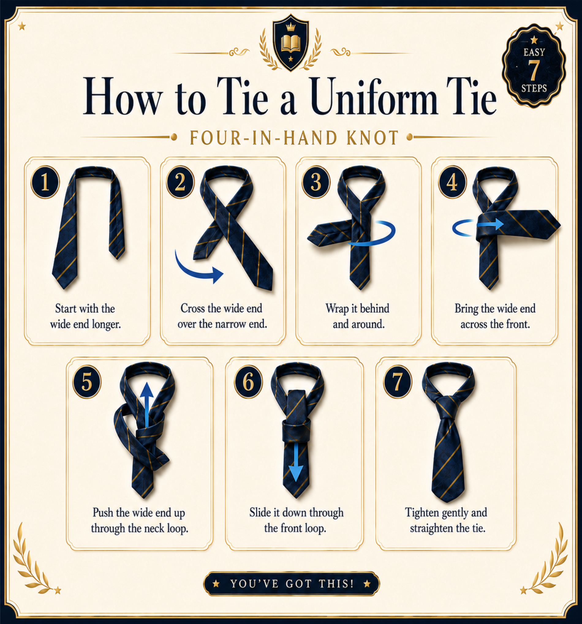 Classic Black School Uniform Tie