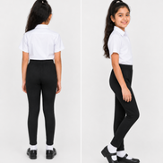 Black Full-Length School Uniform Tights