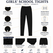 Black Full-Length School Uniform Tights