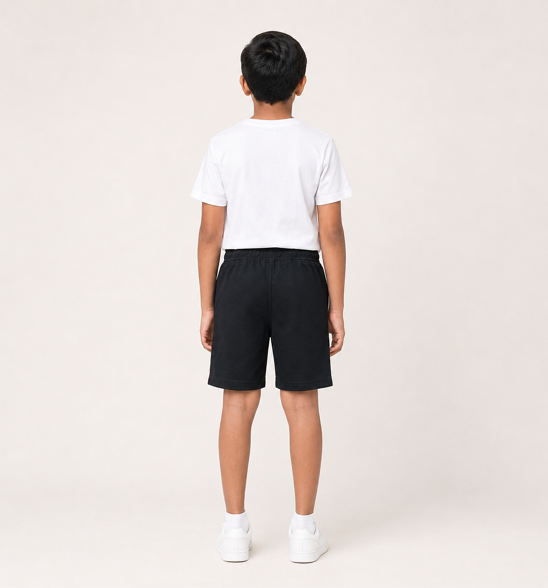 Boys Knit Shorts with Piping