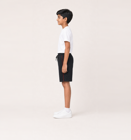 Boys Knit Shorts with Piping