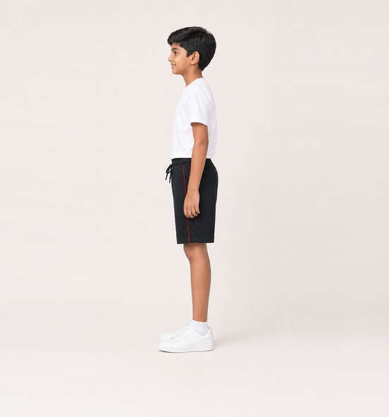 Boys Knit Shorts with Piping