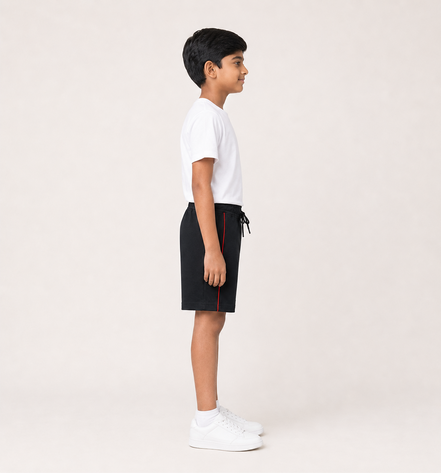 Boys Knit Shorts with Piping