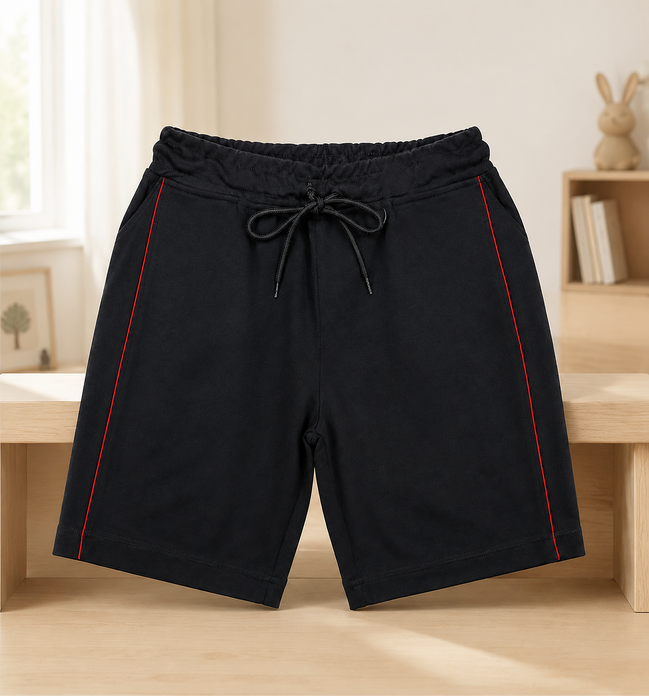 Boys Knit Shorts with Piping