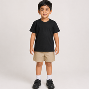 KG Black Round-Neck Uniform T-Shirt