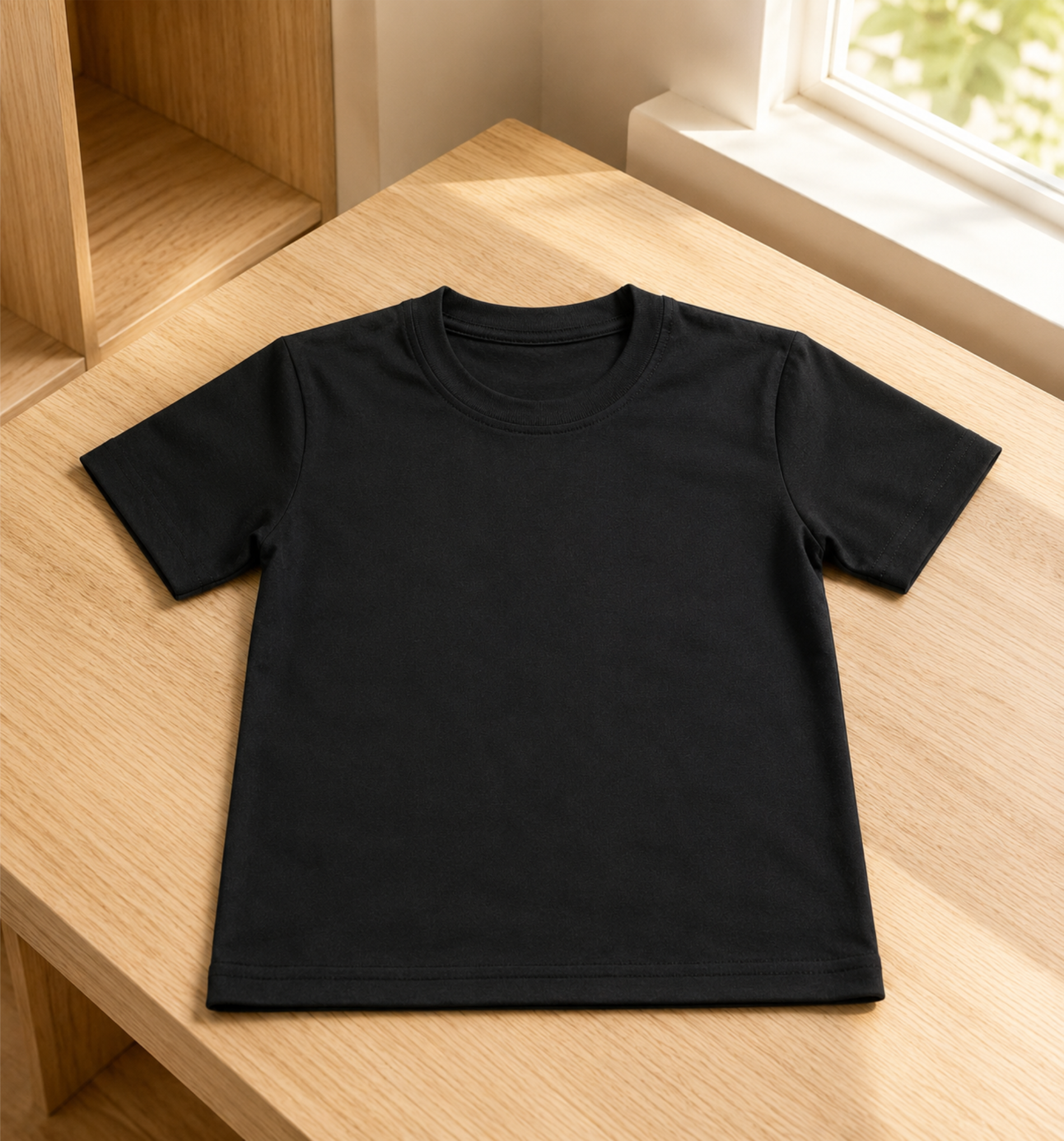 KG Black Round-Neck Uniform T-Shirt