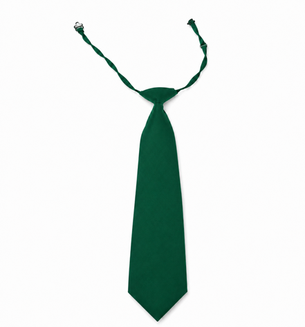 Bottle Green Pre-Tied School Uniform Tie