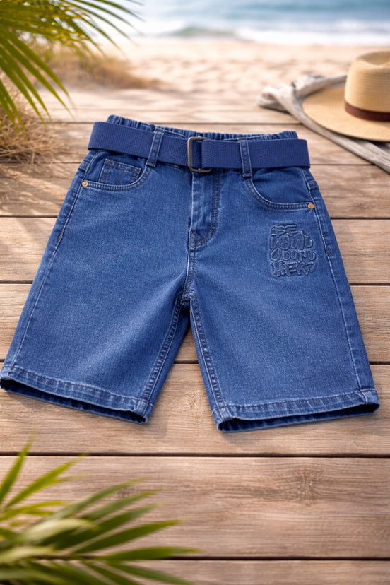 Summer Capri Shorts for Kids - Dark Blue