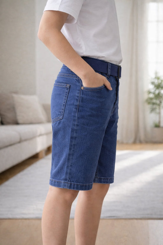 Summer Capri Shorts for Kids - Dark Blue
