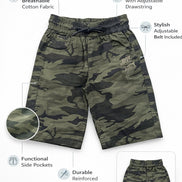 Summer Capri Shorts for Kids - Green
