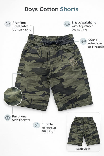 Summer Capri Shorts for Kids - Green