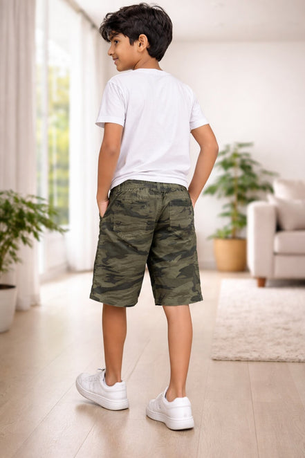 Summer Capri Shorts for Kids - Green
