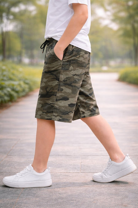 Summer Capri Shorts for Kids - Grey