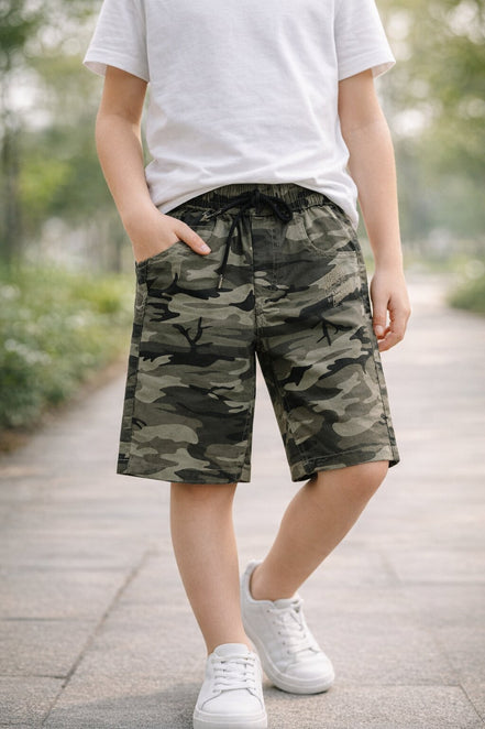Summer Capri Shorts for Kids - Grey