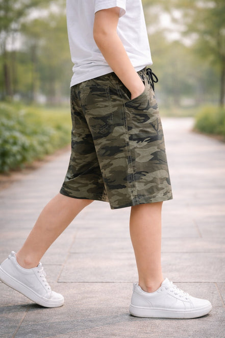 Summer Capri Shorts for Kids - Grey