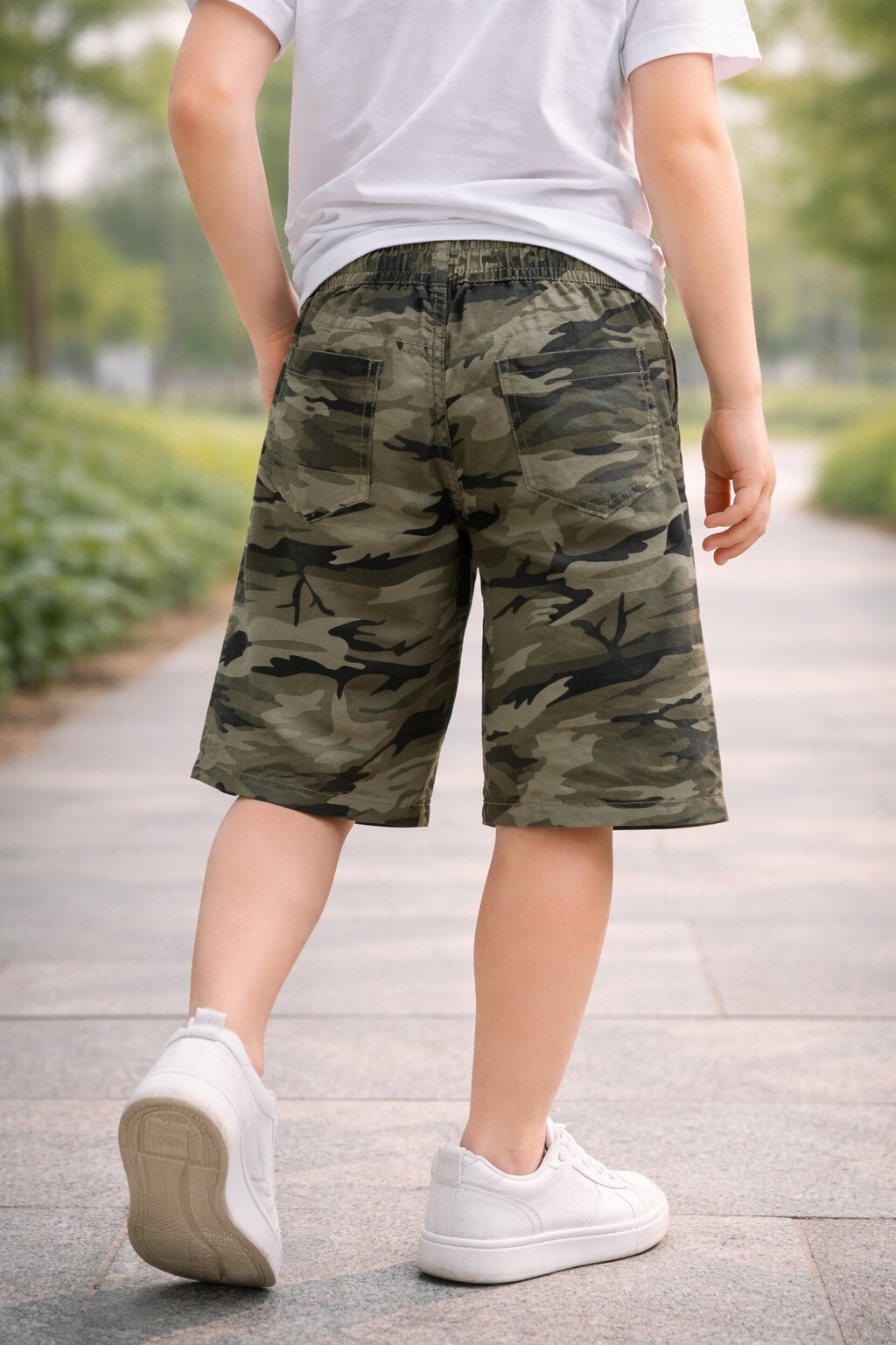 Summer Capri Shorts for Kids - Grey
