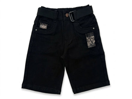 Denim Regular Shorts for Boys - Black
