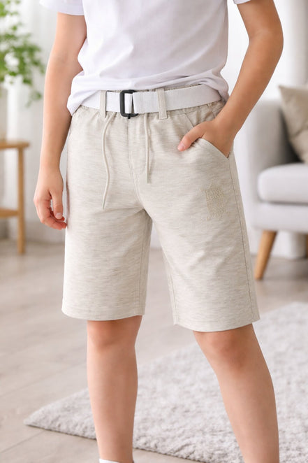 Summer Capri Shorts for Kids - Beige