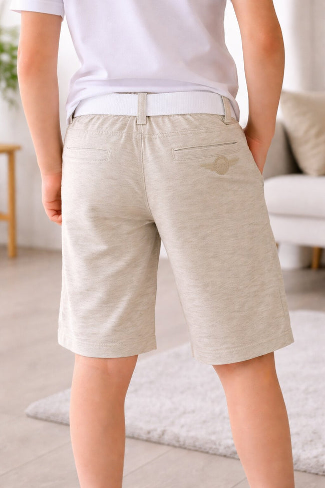 Summer Capri Shorts for Kids - Beige
