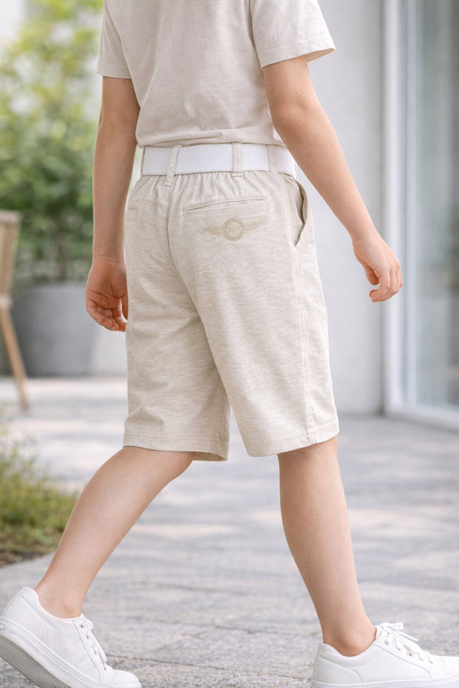 Summer Capri Shorts for Kids - Beige