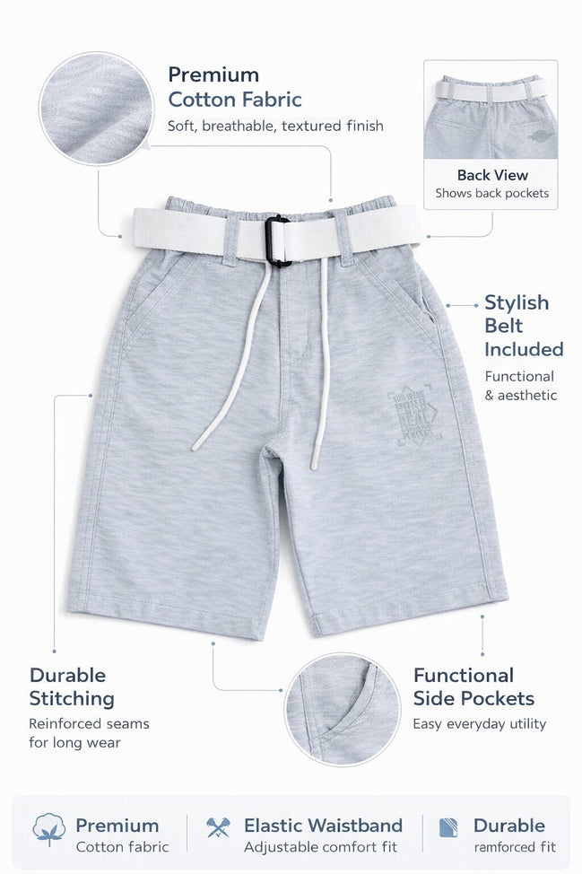 Summer Capri Shorts for Kids - Sky Blue