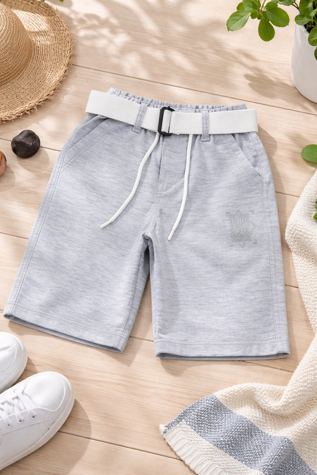 Summer Capri Shorts for Kids - Sky Blue