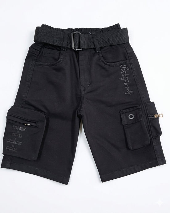 Summer Capri Shorts for Kids - Black