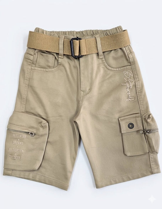 Summer Capri Shorts for Kids - Khaki