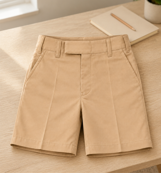 Sandy Brown School Uniform Shorts