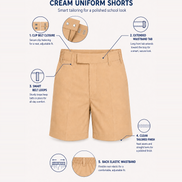 Sandy Brown School Uniform Shorts
