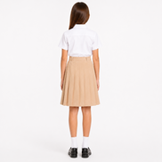 Sandy Brown Pleated School Uniform Skirt