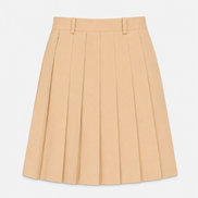 Sandy Brown Pleated School Uniform Skirt