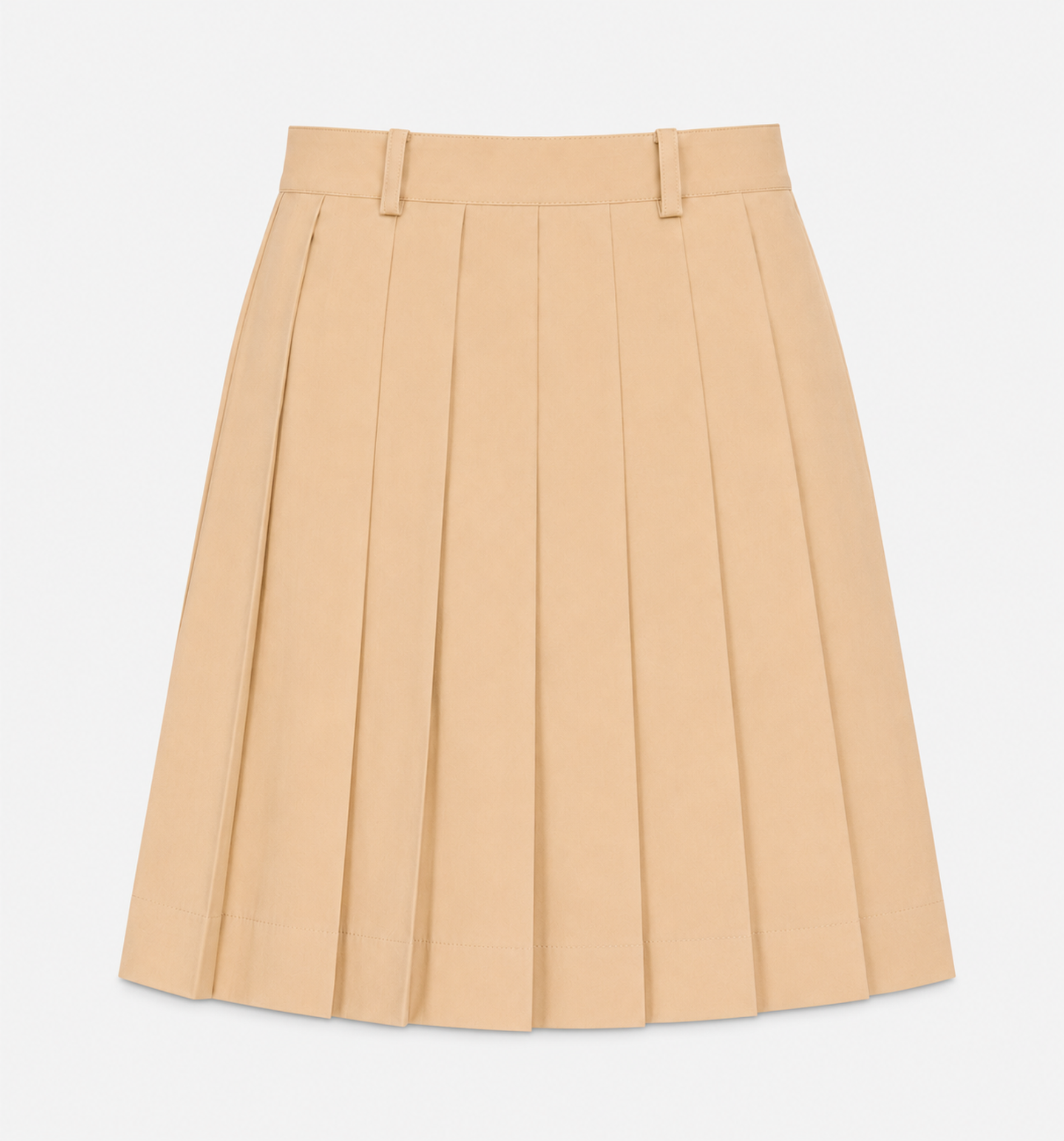 Sandy Brown Pleated School Uniform Skirt
