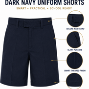 Dark Navy School Uniform Shorts